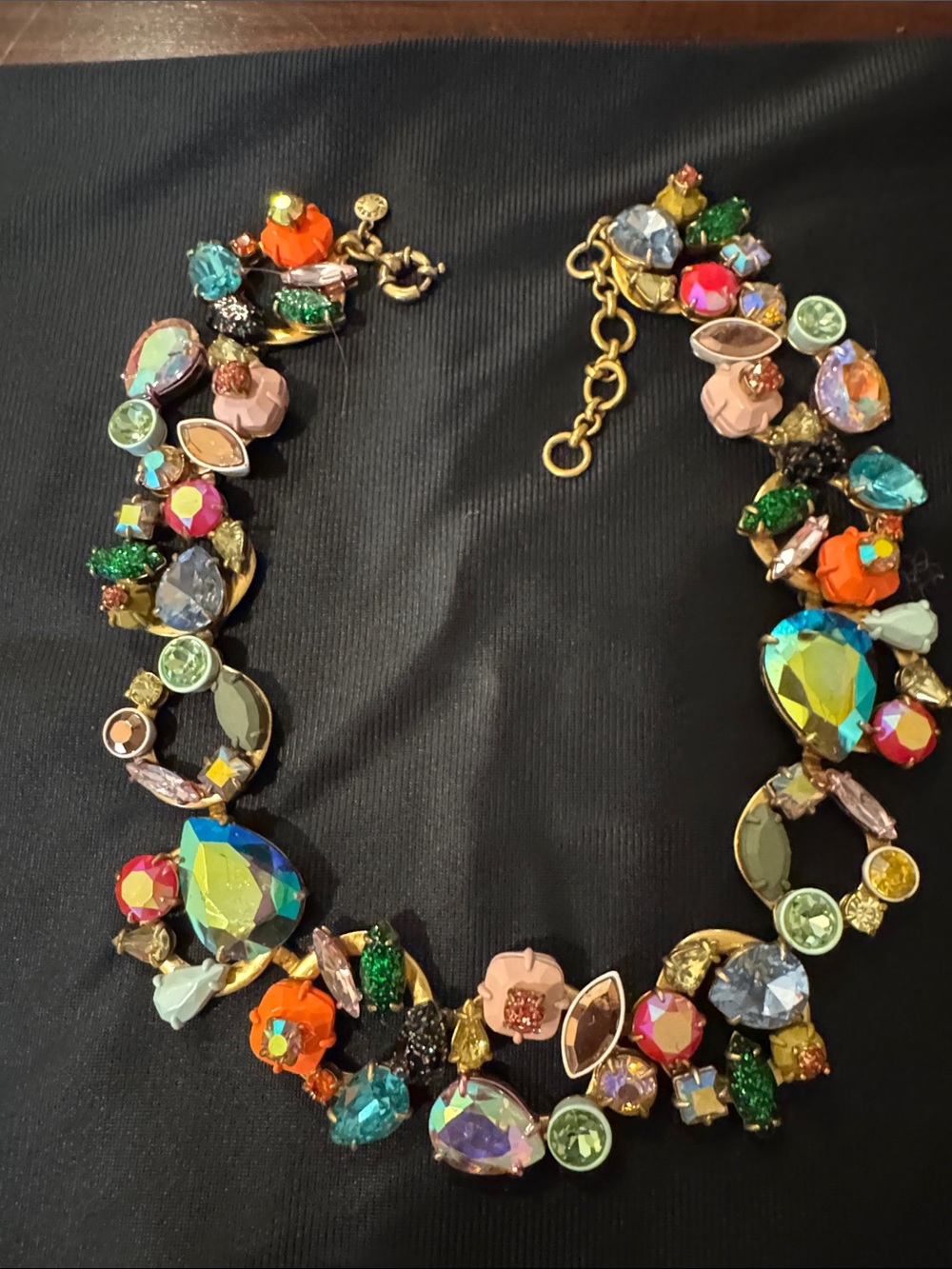 J. Crew Multicolor Crystal Floral Statement Necklace - Picture 2 of 4